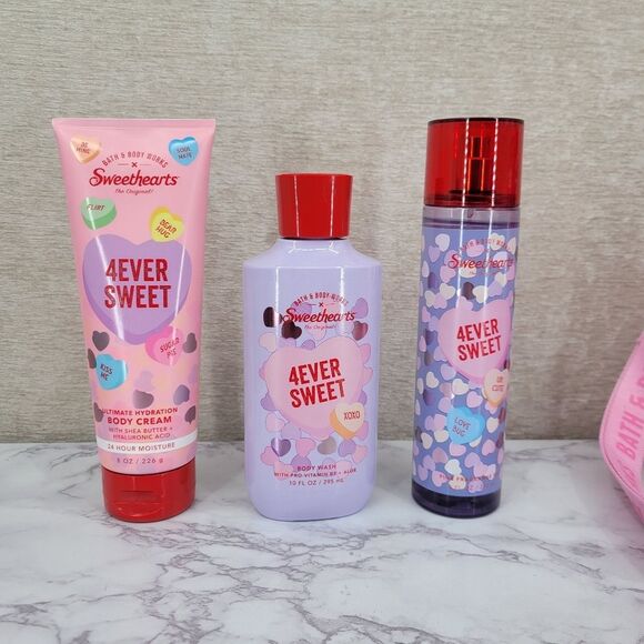 Sweethearts Bath & Body Works Set with Red Bag 4Ever Sweet Bundle - Picture 7 of 11